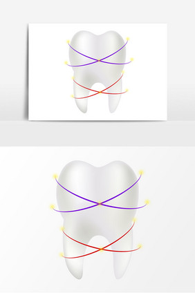 保护牙齿矢量元素