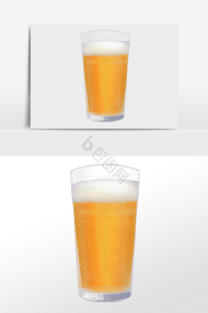 夏季饮品饮料啤酒酒水插画图片