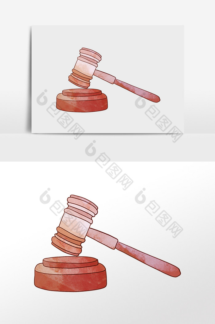 法官法度法律捶子木槌插画图片图片