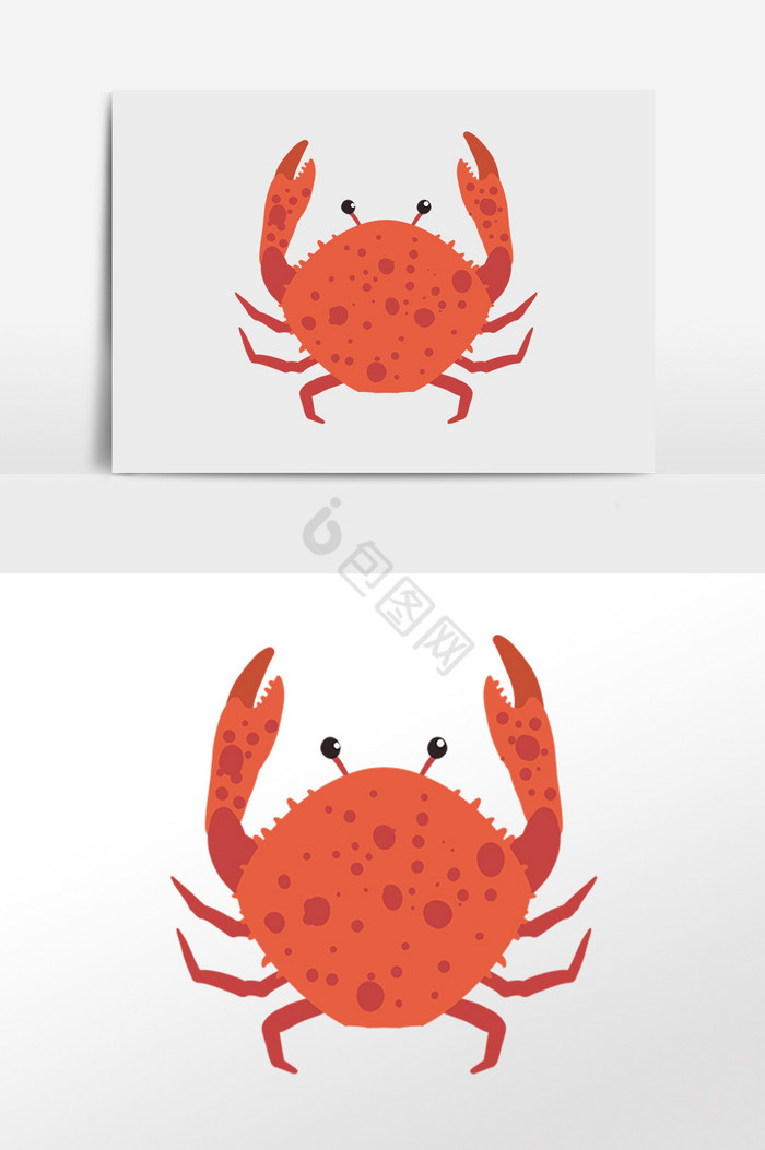 海洋生物动物螃蟹插画图片