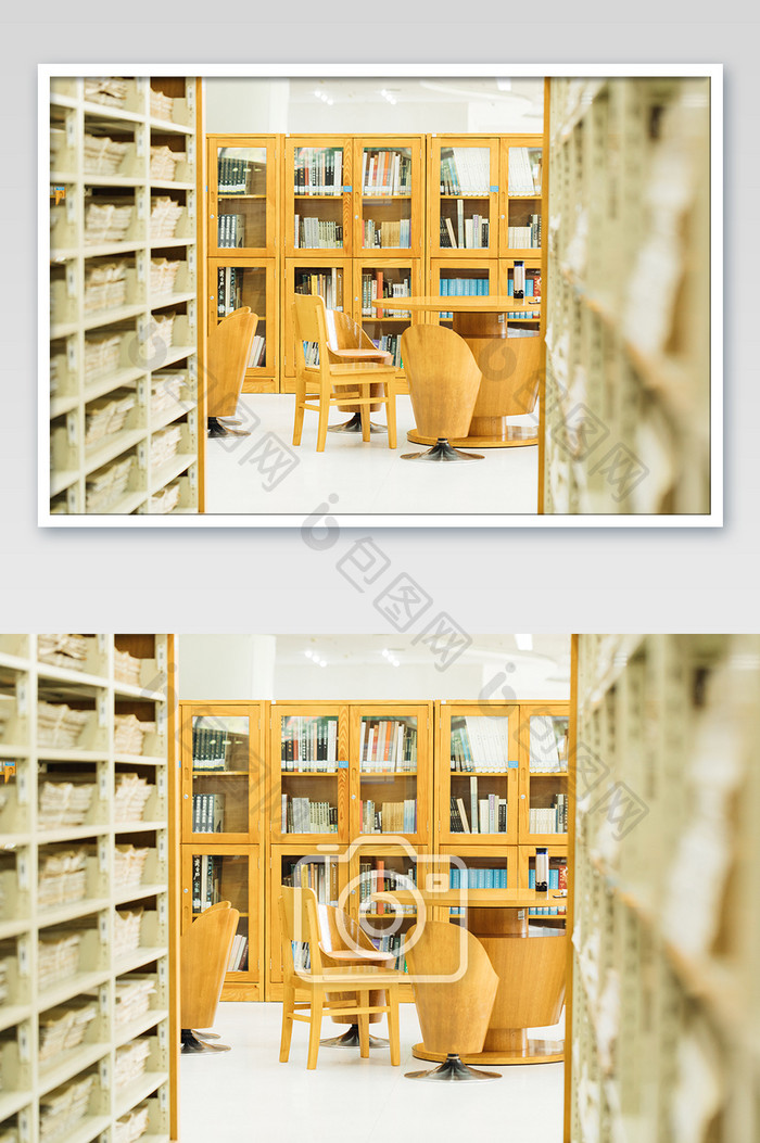 图书馆书柜书架安静环境图片
