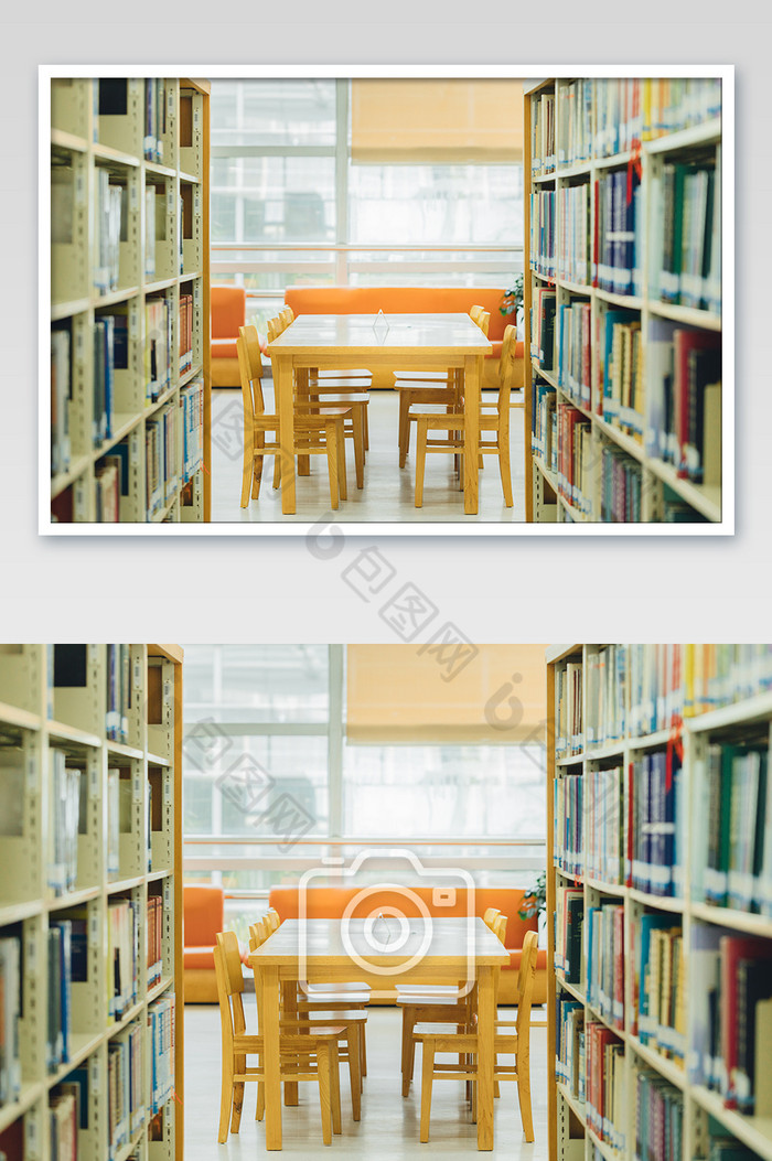 图书馆书架书柜环境摄影图片图片