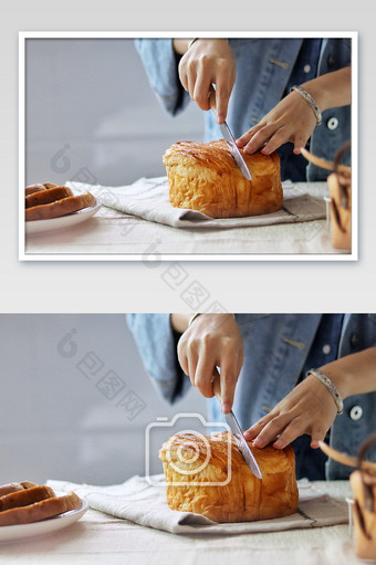 烹饪烘焙早餐面包吐司场景图图片