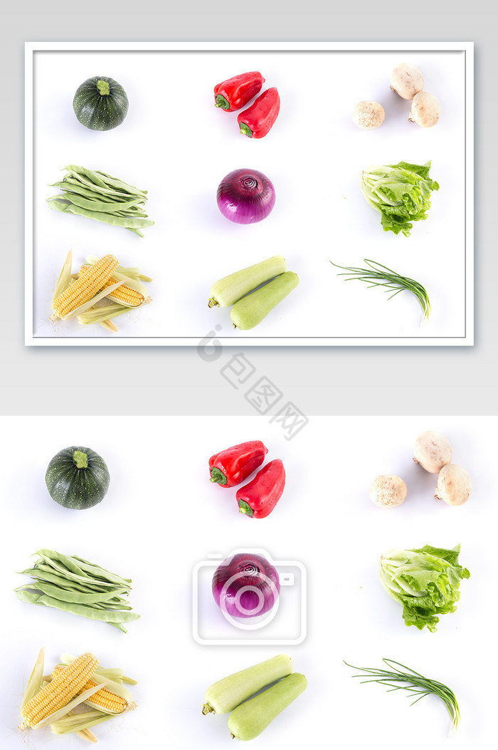 蔬菜集辣椒丝瓜南瓜玉米蘑菇图片