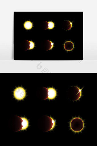 月亮圆月半月月食设计素材图片