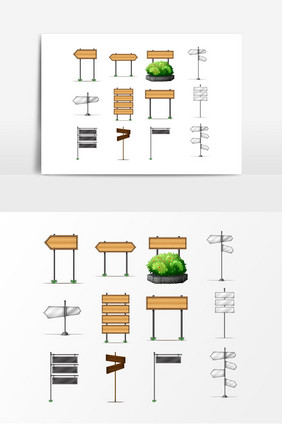 指路牌指示牌牌子素材