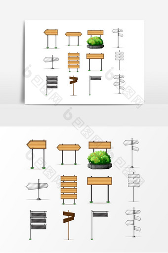 指路牌指示牌牌子素材图片