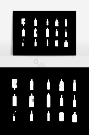 手绘瓶子设计素材图片