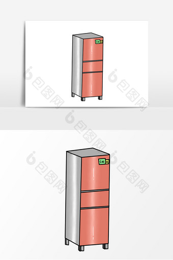 生活用品冰箱手绘元素图片