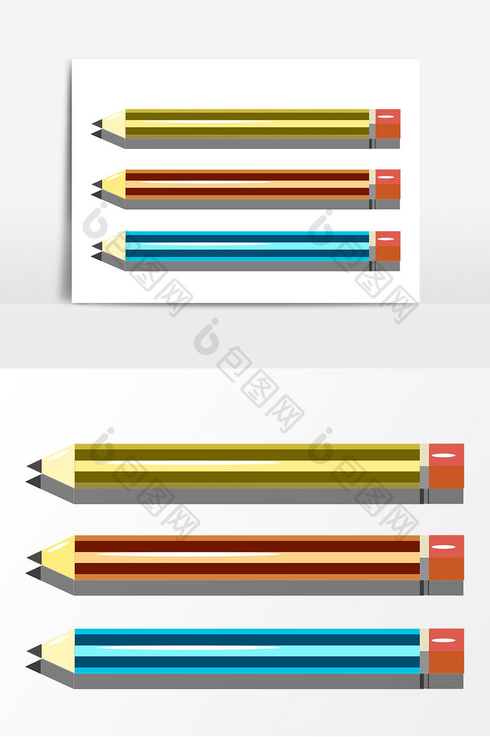 儿童节手绘彩色铅笔元素