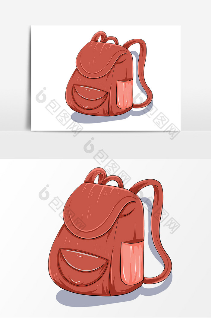 儿童节手绘书包形象元素