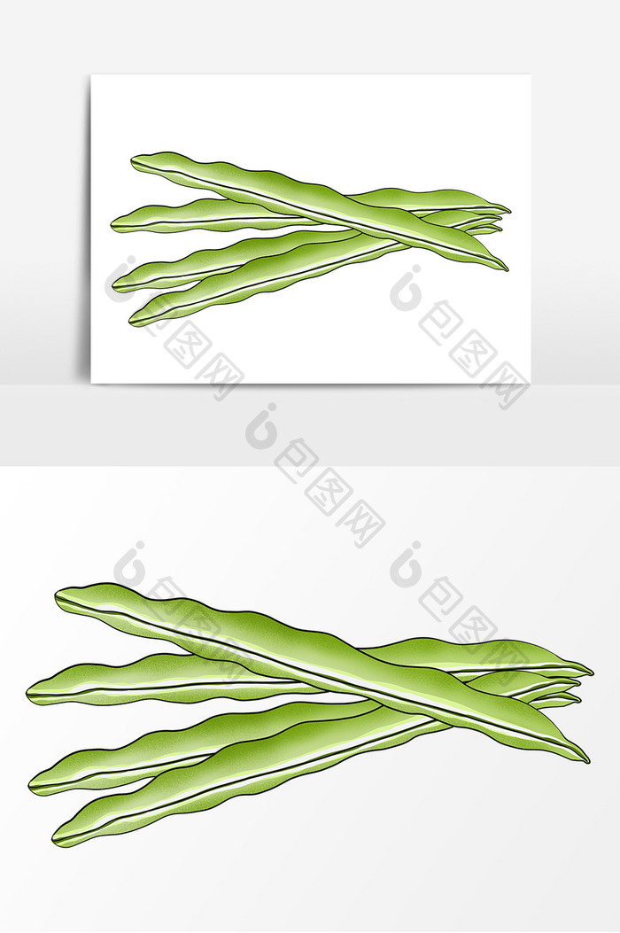 蔬菜扁豆形象元素