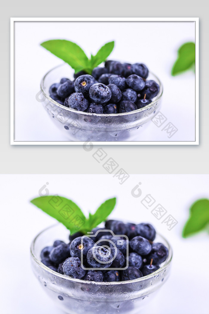 清新碗中的蓝莓摄影图图片图片