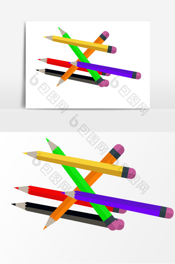 彩色铅笔矢量元素