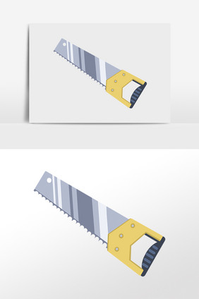 手绘劳动节施工工具手锯插画