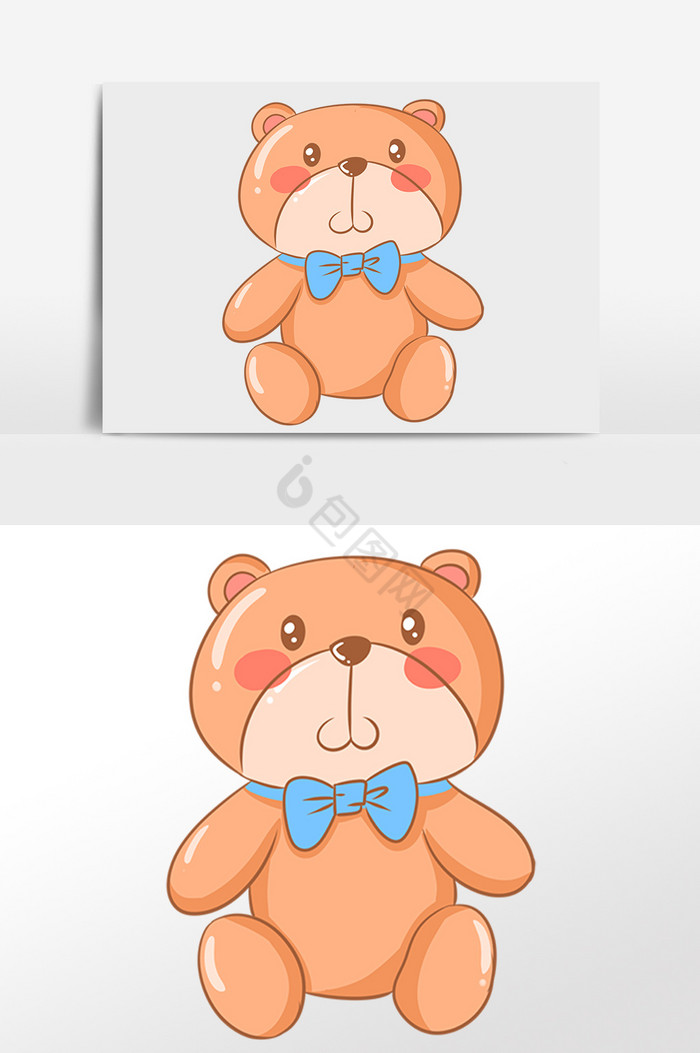 儿童节儿童玩具小熊插画图片