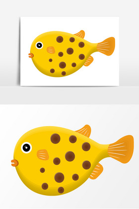 海洋生物波点鱼形象