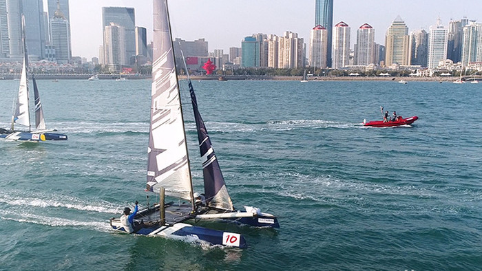 极限帆船赛帆船比赛激情海上运动视频素