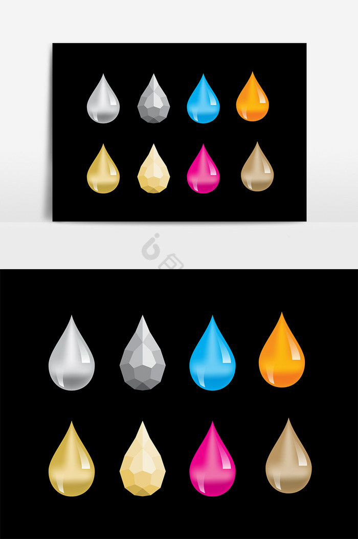 彩色水滴形状效果图片