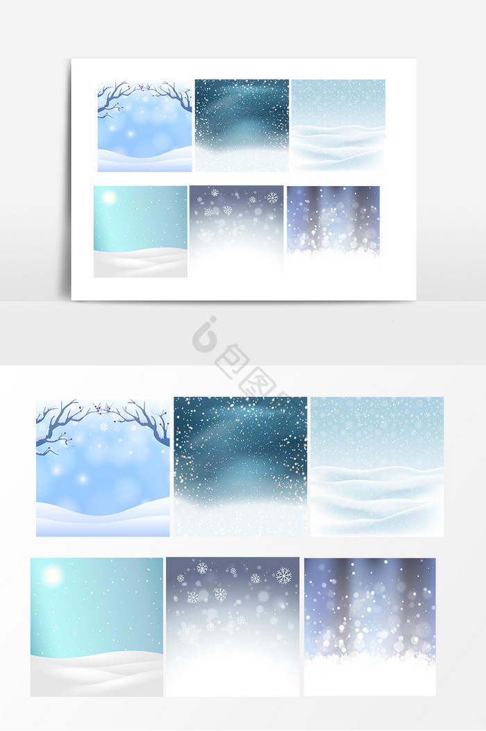 冬季下雪雪花装饰图片