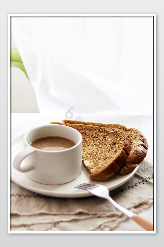 咖啡吐司面包早餐下午茶图片