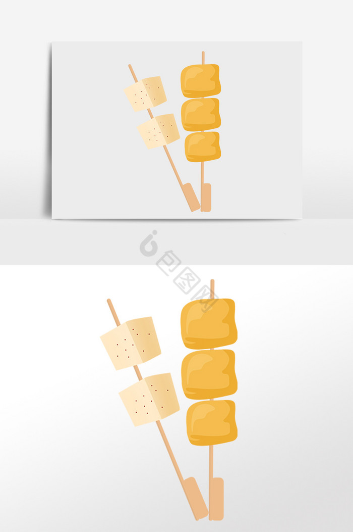 餐饮烧烤烤串串插画图片