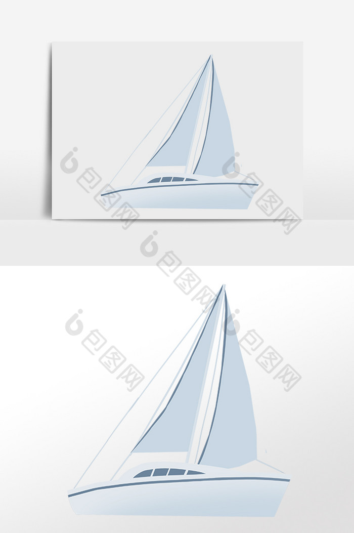大海旅游出行大型帆船插画图片图片