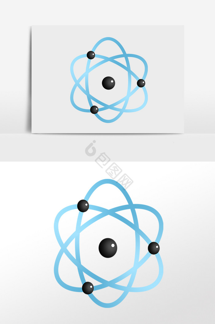 生物科学分子原子结构插画图片