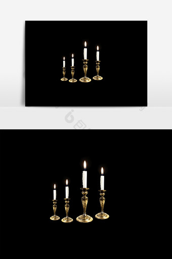 奢华金色简欧舞台装饰烛台发光蜡烛图片