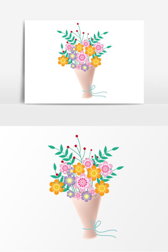 可爱手捧花矢量元素设计元素1024*1540图片素材免费下载-编号1253593-潮点视频