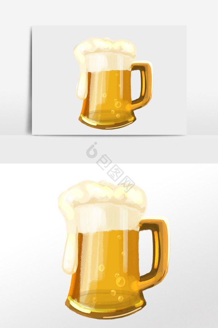 庆典饮品扎啤杯啤酒酒水插画图片