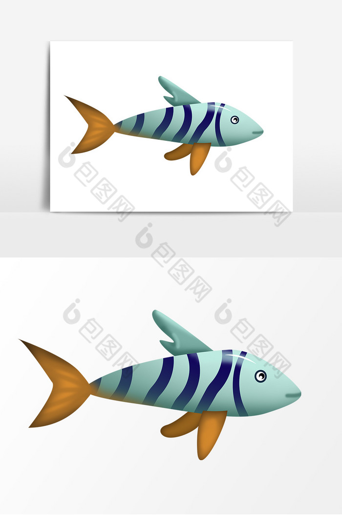 海洋生物鱼形象插画图片图片