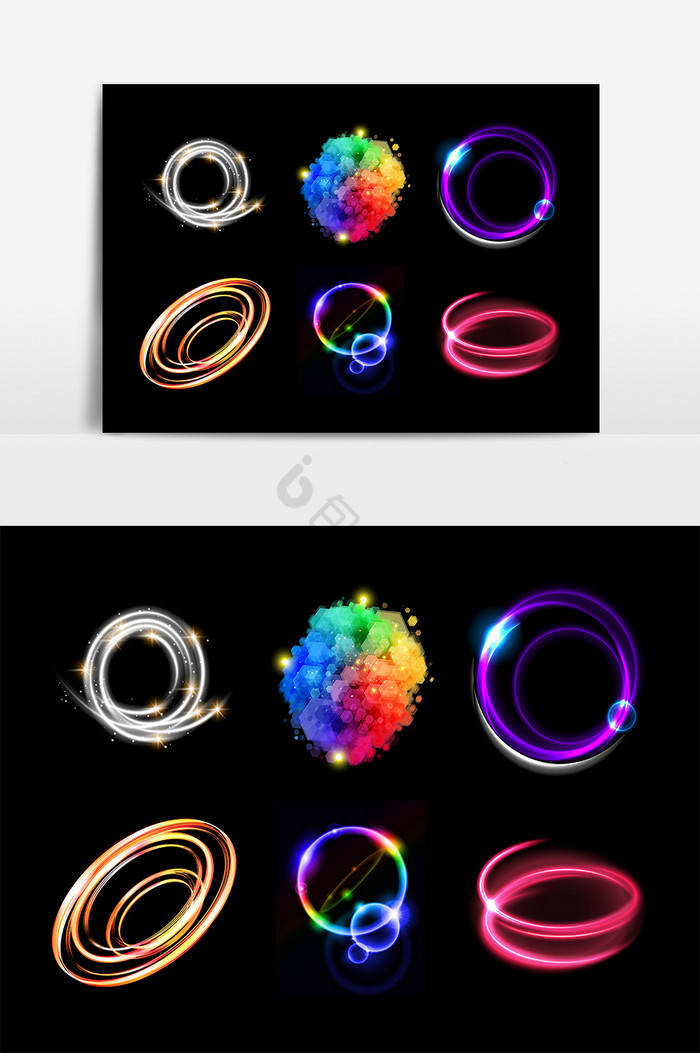彩色科技光圈效果图片