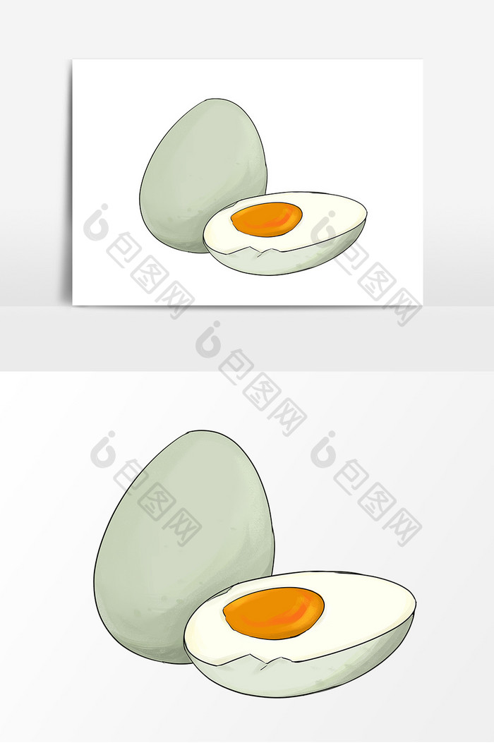 端午节手绘咸鸭蛋形象元素