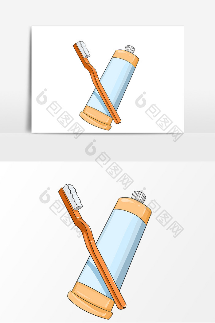 日用品牙膏牙刷形象元素
