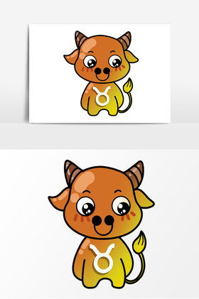 座手机海报卡通金牛座手机海报金牛座手机信息长图中式书法十二星座金