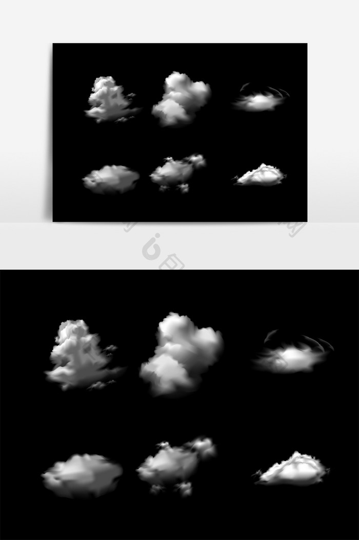 白色云朵云彩设计素材