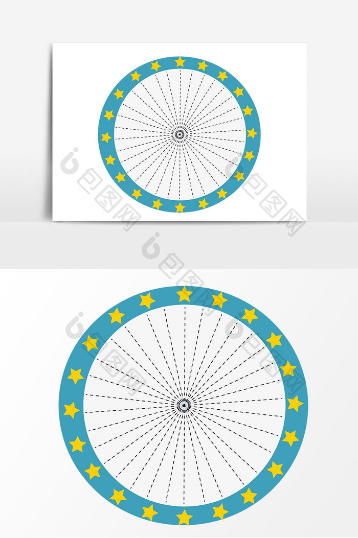 蓝色转盘矢量元素