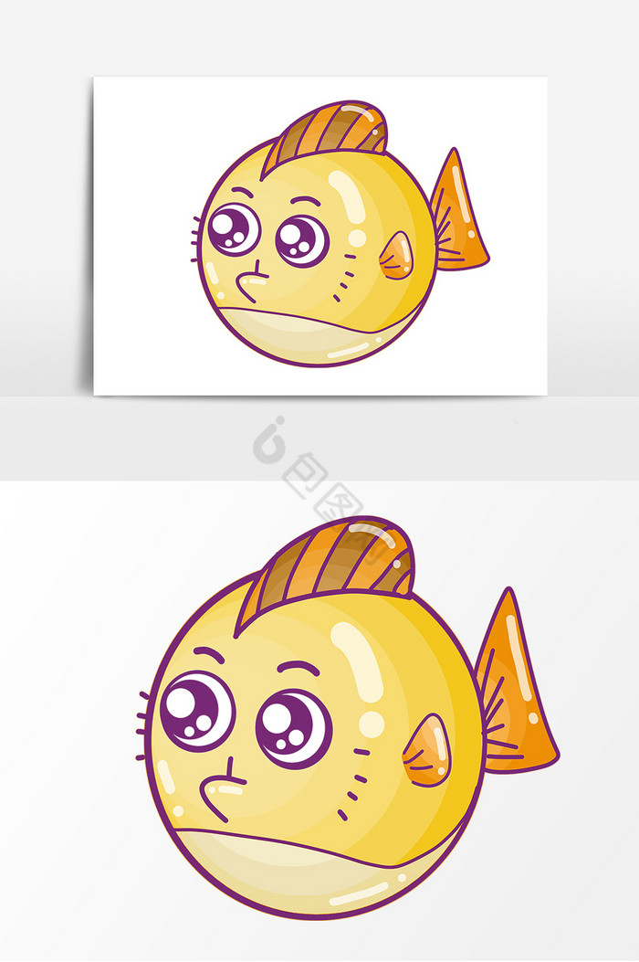 鱼形象插画图片