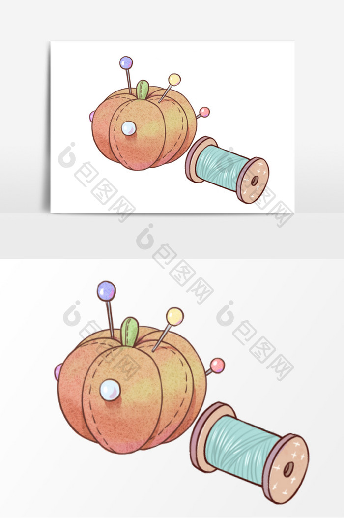 针织毛线南瓜形象元素