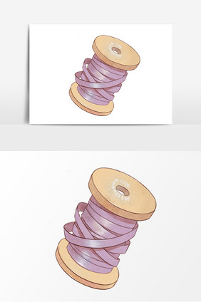 针线丝带生活用品元素