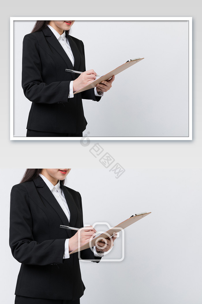 职业女性签文件特写图片