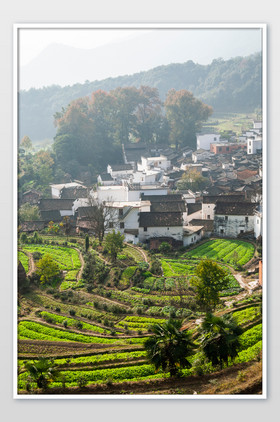 古代农村风景图图片