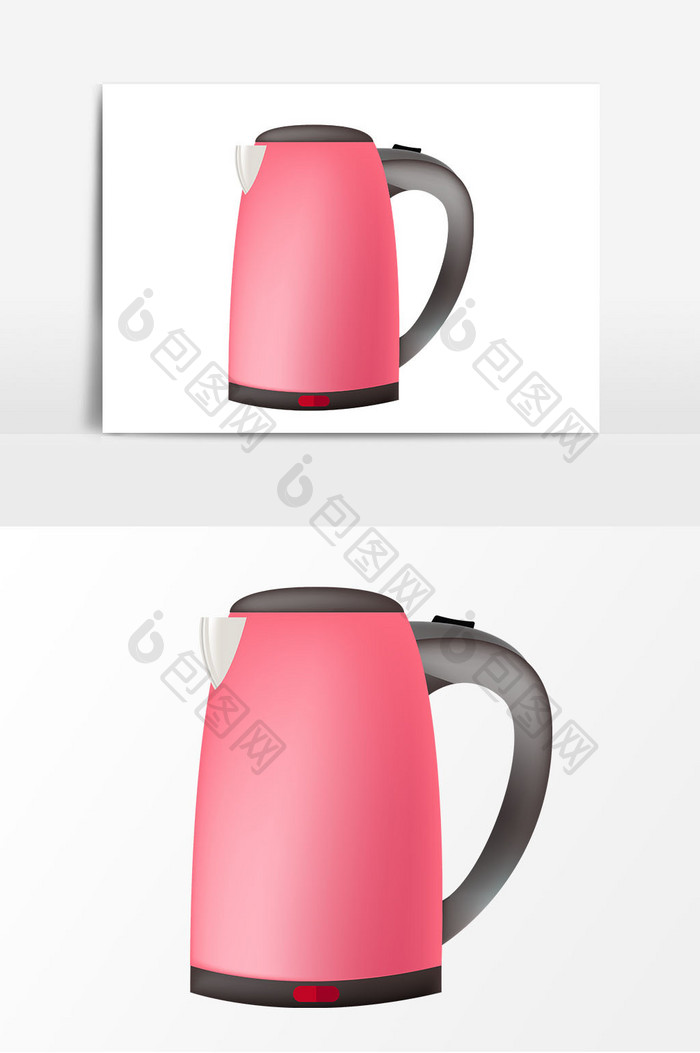 粉色电水壶矢量元素