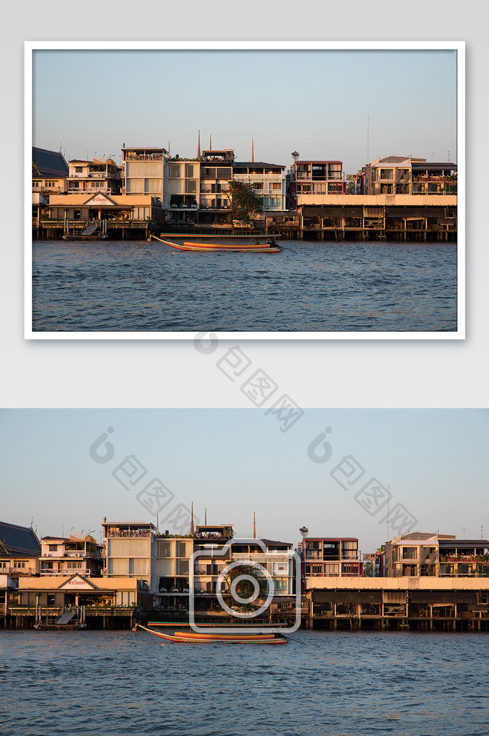 曼谷湄南河摆渡船摄影图片
