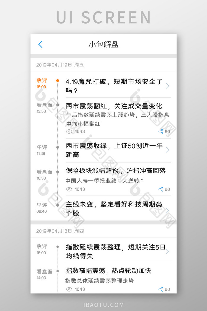 股票基金APP数据解盘UI移动界面图片图片