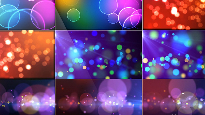 4组粒子光斑背景装饰视频素材