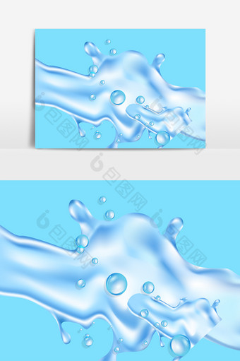 创意质感水流元素图片