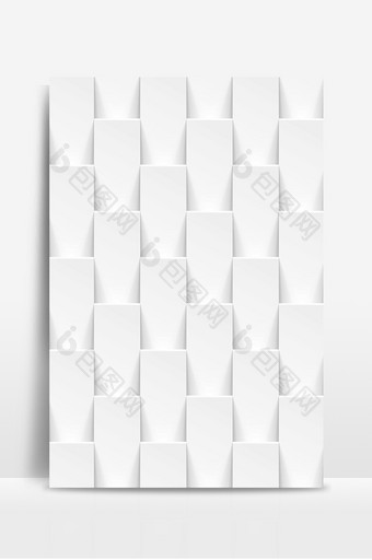 白色简约立体几何文艺广告海报背景图图片