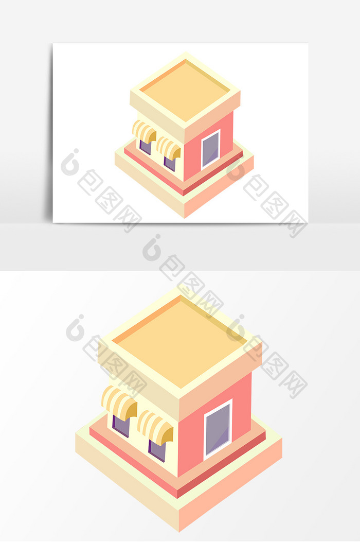 2.5D风游戏建筑房子手绘元素